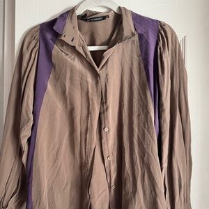 Harve Benard 100% silk shirt